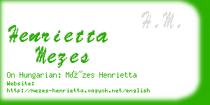 henrietta mezes business card